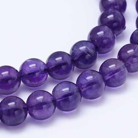 Arricraft Natural Amethyst Round Bead Strands, Grade A+, DarkSlate Blue, 8mm, Hole: 1mm, about 49pcs/strand, 15.5 inches