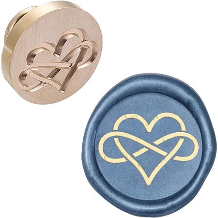CRASPIRE Wax Seal Stamp Head Heart Knots Replacement Sealing Brass Stamp Head Olny for Embellishment of Envelope Invitations Wedding Wine Package Scrapbooks Parcels Gift Party Greeting Cards