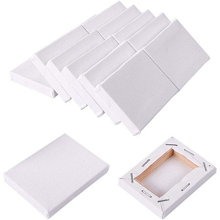 NBEADS 15 Packs Mini Canvas Panel, 7x5cm Painting Sketchpad Wooden Sketchpad Drawing Board for Painting Craft Drawing