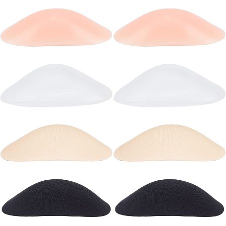 GORGECRAFT 4 Pairs Soft Silicone Shoulder Pads for Women's Clothing Invisible Shoulder Push-up Pads Reusable Silicone Adhesive Shoulder Pads Transparent Anti-Slip Enhancer Shoulder Pads Flesh Color