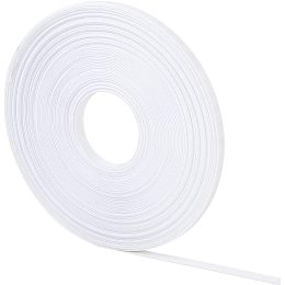 Arricraft 50 Yards 12mm Polyester Boning for Sewing, White Sew-Through Low Density Boning Wedding Dress Nursing Caps Party Gowns DIY Craft Making