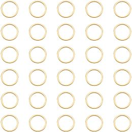 UNICRAFTALE 40Pcs 12mm in Diameter Stainless Steel Linking Ring Metal O Ring Golden Round Ring Circle Frames Connectors Ring Jewelry Link Ring for Bracelet Necklace Jewelry Making