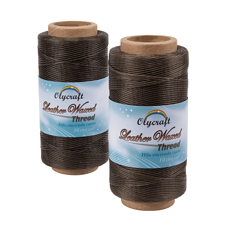 Olycraft Waxed Polyester Cord, Slate Gray, 0.8mm; about 260m/roll
