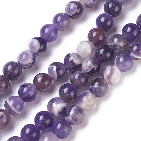 Arricraft Natural Amethyst Beads Strands, Round, 6mm, Hole: 1.2mm, about 68pcs/strand, 15.35 inches(39cm)