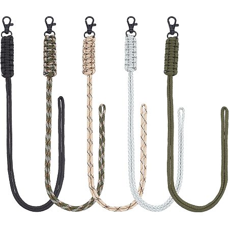 NBEADS 5 Pcs 5 Colors Heavy Duty Lanyards with Metal Clips, 19.8