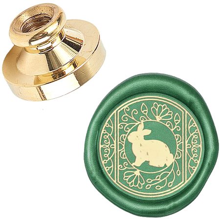 CRASPIRE Wax Seal Stamp Head Replacement Rabbit Removable Sealing Brass Stamp Head Olny for Creative Gift Envelopes Invitations Cards Decoration