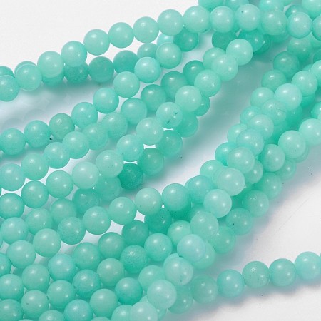 ARRICRAFT Natural & Dyed Jade Beads Strands, Imitation Amazonite, Round, 6mm, Hole: 0.8mm; 15~16 inches/strand, about 61pcs/strand