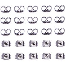 304 Stainless Steel Ear Nuts, Earring Backs, 5x3.5x2mm, Hole: 1mm