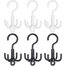 AHANDMAKER 6Pcs Rotating Bag Hanger for Closet 360 Degree Rotatable Multi-Function Bag Hangers Hanging Holder Storage Hook for Belts Ties Scarf Bag Hat