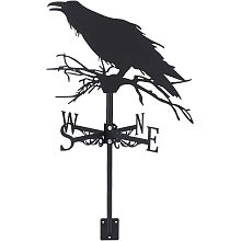 SUPERDANT 1 PCS Weathercock Crow Ornament Wind Vane Weathervanes Metal Weather Vane for Garden Decor Farmhouse Decorative Outdoor Garden Wind Measuring Tool