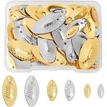 SUPERFINDINGS 72Pcs 3 Sizes Iron Fishing Lures 2 Colors Fishing Attractor Spinner Blades Horse Eye with Fish Scale Pattern Deep Cup Spinner Blades Spoons Rigs for Freshwater Saltwater Fishing