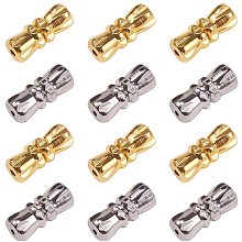 PandaHall Elite 100 Sets Barrel Screw Clasps Jewelry Connector Screw Twist Clasps Copper End Tip Barrel Clasps for Necklace Bracelet Jewelry Making