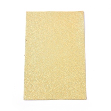 Honeyhandy Sparkle PU Leather Fabric, Self-adhesive Fabric, for Shoes Bag Sewing Patchwork DIY Craft Appliques, Pale Goldenrod, 30x20x0.1cm