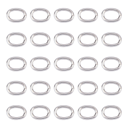 Unicraftale 304 Stainless Steel Jump Rings, Close but Unsoldered Jump Rings, Oval, Stainless Steel Color, 16 Gauge, 8x6x1.2mm, Inner Diameter: 5.5x3.5mm