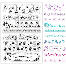 GLOBLELAND Lace Flower Eggs Clear Stamps Transparent Silicone Stamp for Card Making Decoration and DIY Scrapbooking