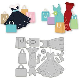 GLOBLELAND Lady Dress Metal Die Cuts Fashion Bag Cutting Dies Cut Stencils For Scrapbooking Cutting Dies Diy Album Card Making Decor Craft Photo Album Decorative Embossing Paper Dies