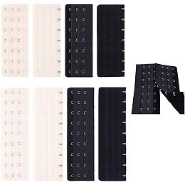 BENECREAT 8 Style Corset Bra Extender Hook 3 Rows 7/9 Hooks Black & Navajo Faja Extender White Women's Longline Corset Bra Extender for Bustiers Shapewear Waist Trainer