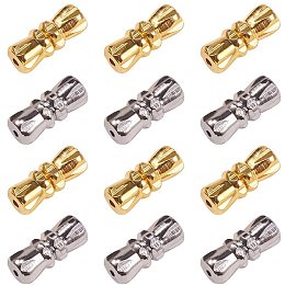 PandaHall Elite 100 Sets Barrel Screw Clasps Jewelry Connector Screw Twist Clasps Copper End Tip Barrel Clasps for Necklace Bracelet Jewelry Making