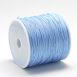 Honeyhandy Nylon Thread, Chinese Knotting Cord, Light Sky Blue, 0.4mm, about 174.98 Yards(160m)/Roll