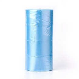 Honeyhandy Single Face Satin Ribbon, Polyester Ribbon, Sky Blue, 2 inch(50mm), about 25yards/roll(22.86m/roll), 100yards/group(91.44m/group), 4rolls/group