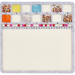 BENECREAT Square Felt Bead Design Boards, Medium Felt Beading Mat with Centimeter Alphabetic Scale Beads Tray Bead Pads for Art Crafts Jewelry Making Beading Supplies, 11.8x11.8inch