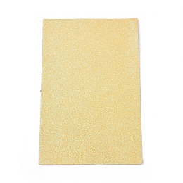 Honeyhandy Sparkle PU Leather Fabric, Self-adhesive Fabric, for Shoes Bag Sewing Patchwork DIY Craft Appliques, Pale Goldenrod, 30x20x0.1cm