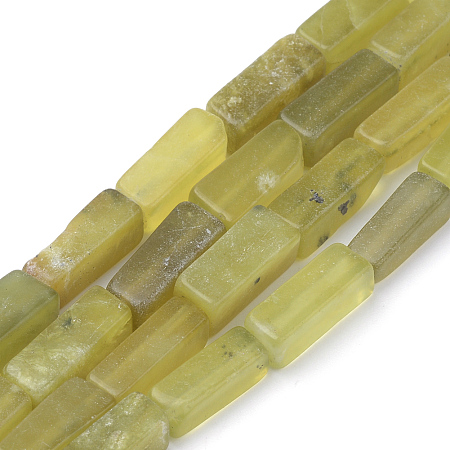 Arricraft Natural Peridot Beads Strands, Cuboid, 14~15x5~6x5~6mm, Hole: 1mm, about 28pcs/strand, 15.7 inches