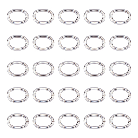 Unicraftale 304 Stainless Steel Jump Rings, Close but Unsoldered Jump Rings, Oval, Stainless Steel Color, 16 Gauge, 8x6x1.2mm, Inner Diameter: 5.5x3.5mm