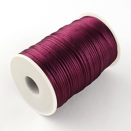 Honeyhandy Polyester Cords, Purple, 2mm, about 98.42 yards(90m)/roll