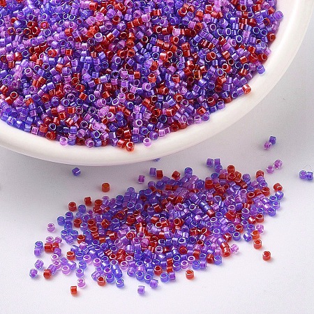 MIYUKI Delica Beads, Cylinder, Japanese Seed Beads, 11/0, (DB2065) Luminous Mix 5, 1.3x1.6mm, Hole: 0.8mm, about 2000pcs/10g