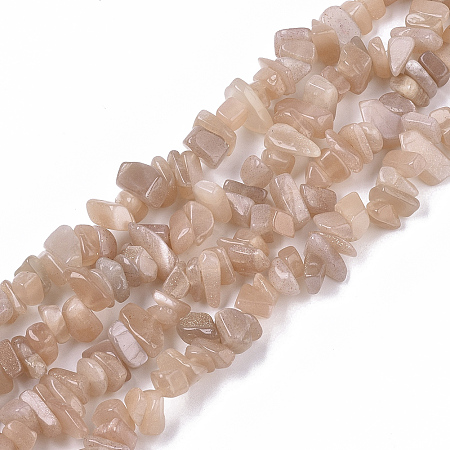 Arricraft Natural Sunstone Beads Strands, Chip, 5~15x3~10x1~7mm, Hole: 1mm, about  240~270pcs/Strand, 33.07~34.64 inches(84~88cm)