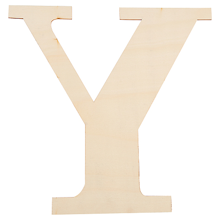 CREATCABIN Unfinished Wood Shape, Customizable, Letter, Letter.Y, 29.7x29.9x0.2cm