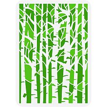 FINGERINSPIRE White Birch Painting Stencil 8.3x11.7inch Reusable Tree Trunks Pattern Drawing Template DIY Art Plants Tree Decoration Stencil for Painting on Wood, Wall, Paper and Furniture