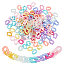 SUPERFINDINGS 360Pcs 12 Style Acrylic Linking Rings Quick Link Connectors 19.5x15mm Oval Twist Link Chain Rings for DIY Earring Necklace Purse Eyeglass Chain Making