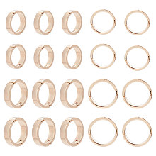 PandaHall Elite 20Pcs 2 Styles Alloy Ring Round Binder Discs, Big Hole Notebook Binding Ring Expansion Discs for Add Extra Pages, Desk Calendar, Notes or Artwork, Light Gold, 24.5~29.5x6mm, Inner Diameter: 20~25mm, 10pcs/style