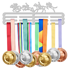 SUPERDANT Equestrian Medal Display Hanger Horse Racing Sports Medal Display Rack for 40+ Medals Trophy Holder Awards Ribbon Holder Display Wall Hanging Athlete Gift Platinum