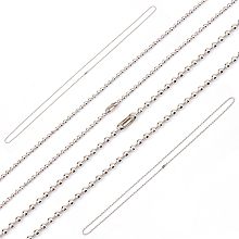 Unicraftale 304 Stainless Steel Necklace Making, 304 Stainless Steel Ball Chains, Stainless Steel Color, 23.6 inches(60cm); 1.5mm & 2.5mm; 30pcs/box