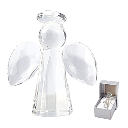 Transparent Glass Home Decorations, Angel, Clear, 47x55x21mm