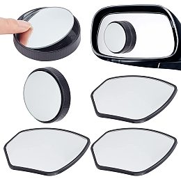 CHGCRAFT 2Pcs Blind Spot Mirrors Car Door Mirrors and 2Pcs Rearview Convex Side Mirrors for Larger Image and Traffic Safety