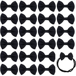 PH PandaHall 120pcs Black Bow Ties Twist Ties Bow, Mini Ribbon Bows Gift Crafts Bows for Christmas Sewing Gift Wrapping Party Bow Gift Boutique Embellishment Cards