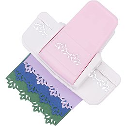 FINGERINSPIRE Pink Fancy Border Punch Lotus Flower Design Embossing Punch Handmade Scrapbooking Edge Puncher Border Edge Craft Punch DIY Paper Cutter for Paper Crafting Cards Arts(3.7x4.7x2 inch)