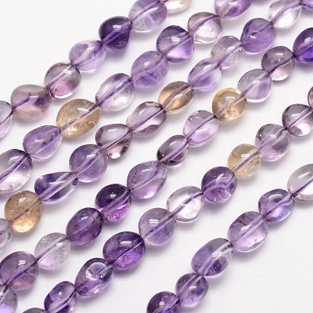 ARRICRAFT Natural Ametrine Bead Strands, Nuggets, 3~14x3~14mm, Hole: 1mm, about 15.35 inches