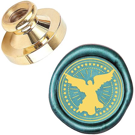 PandaHall Elite Wax Seal Stamp, 25mm Angel Retro Brass Head Sealing Stamps, Removable Sealing Stamp for Wedding Envelopes Letter Card Invitations Bottle Decoration