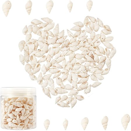 SUNNYCLUE Natural Trumpet Shell Beads, Mixed, White, 19~21x10~11x8~9mm, Hole: 1mm; about 100g/box
