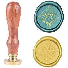 CRASPIRE Wax Seal Stamp Mountain Lighthouse Sealing Wax Vintage 25mm Sealing Stamp Head Wooden Handle for LettersWedding Invitations Envelopes Gift Packing Decorating