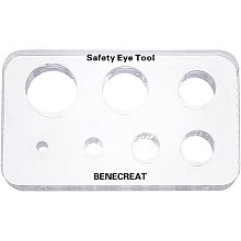 BENECREAT Acrylic Clear Safety Eye Insertion Tool, Washer Installation Aid, Crochet Tool for DIY Craft, Plush Bear Eye Installation, Doll Making Supplies, Hole Diameter: 6/10/15/18/20/25/28mm