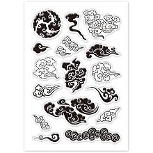 GLOBLELAND Oriental Style Clouds Clear Stamps Transparent Silicone Stamp Seal for Card Making Decoration and DIY Scrapbooking