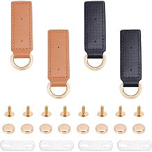 WADORN 4 Sets Metal Side Bag Buckle, 2 Colors Leather Purse Suspension Clasp Detachable D-Ring Buckle with Screws Webbing Strap Buckle Handbag Side Clip Buckles DIY Leather Craft Bag Hardware Clasp