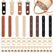 PandaHall Elite 8 Sets Bag Replacement Accessories 16pcs Bag Strap 4 Colors Bag Strap Replacement with 16pcs D Rings 32pcs Screws 32pcs Nuts for Handbag Purses Tote Shoulder Crossbody Bag Supplies