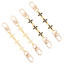 WADORN 4pcs Purse Strap Extender, 2 Colors 13.4 cm Enamel Bag Extender Chain Short Shoulder Strap Extension Purse Replacement Chain for Crossbody Bag Women Decoration Chain Charms Accessories, Gold